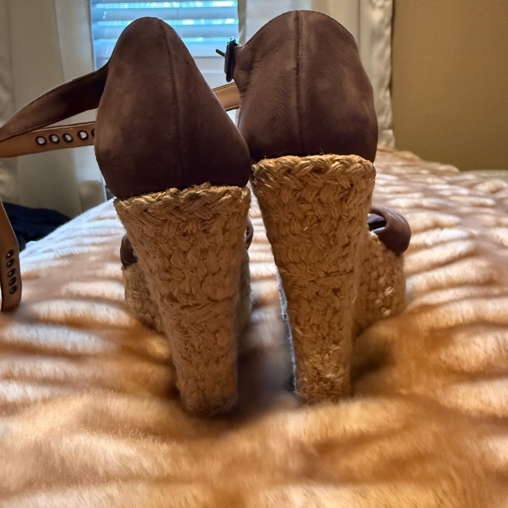 Vintage Michael Kors Brown Wedge Sandals - Picture 7 of 7
